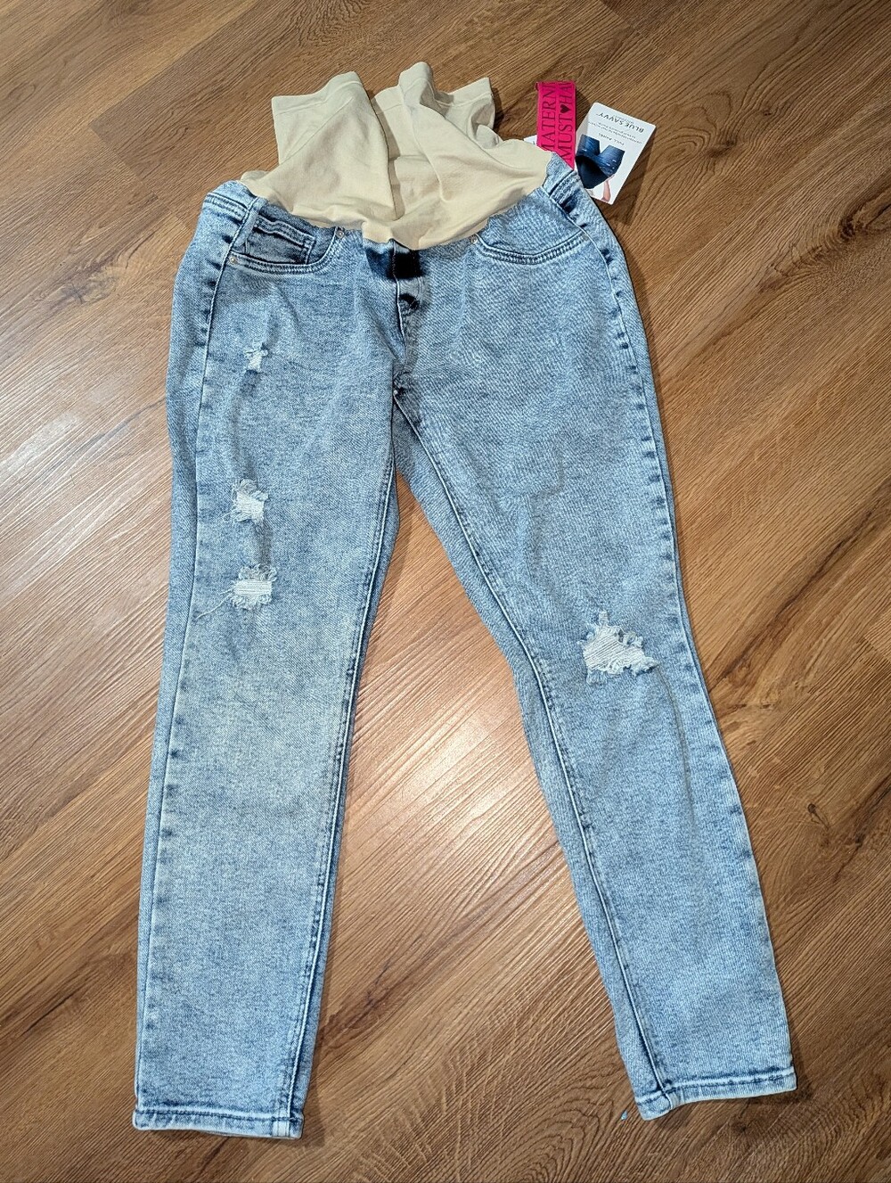 New Blue Savvy Maternity Skinny Jeans XL